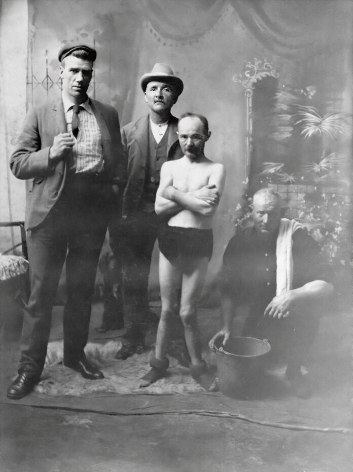 Boxing Jimmie Sullivan with Sheriff Bob Hodge-e